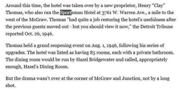 Sportsmen Motel (Sportmans Hotel, Sportsman Hotel) - Article From Historic Detroit (newer photo)